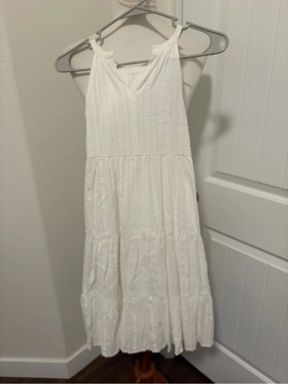 white eyelet dress zara Women's Short Puff Sleeve Embroidered Fit & Flare Mi  Brie this piece is a standout for any occasion Zara | Dresses | Zara